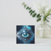 ビューティフルブルーオールシーティングアイイルミナティ スクエア名刺 (スタンド正面)