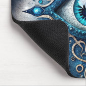 ビューティフルブルーオールシーティングアイイルミナティ マウスパッド (コーナー)