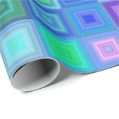 ビューティフルブルースクウェア誕生日ギフトラップ ラッピングペーパー (ロールコーナー)