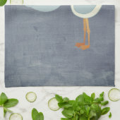 ビューティフルブルーストークベビーシャワーパーティーデコール キッチンタオル (折り畳み)