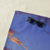 ビューティフルブルーターコイズ海サンセット ビーチタオル (インサイチュ)