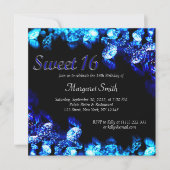 ビューティフルブルーダイアモンドスウィート16招待状 招待状 (正面)