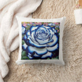 ビューティフルブルーダリアフラワー装飾用クッションクッション クッション (ブランケット)