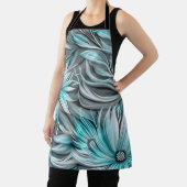 ビューティフルブルーティール(緑がかった色)フローラプリント エプロン (インサイチュ)