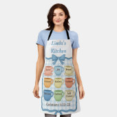 ビューティフルブルーデザイン エプロン (着用した状態)