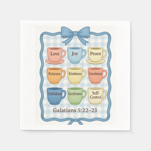 ビューティフルブルーデザイン スタンダードカクテルナプキン (正面)