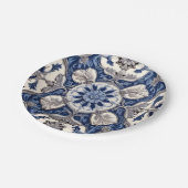 ビューティフルブルーデルフトルック紙プレート ペーパープレート (アングル)