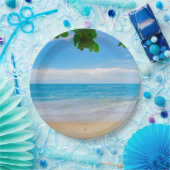 ビューティフルブルートロピカルビーチ ペーパープレート (パーティー)