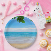 ビューティフルブルートロピカルビーチ ペーパープレート (パーティー)