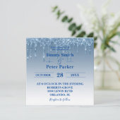 ビューティフルブルードリップグリッター結婚ズ 招待状 (スタンド正面)