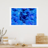 ビューティフルブルーハート ポスター (キッチン)