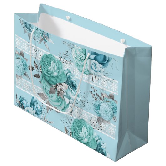 ビューティフルブルーバラレース詳細 ラージペーパーバッグ (正面アングル)