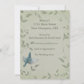 ビューティフルブルーバードブライダルシャワー 招待状 (裏面)