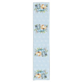 ビューティフルブルーパンプキンオータムウォーター秋 ショートテーブルランナー (正面)