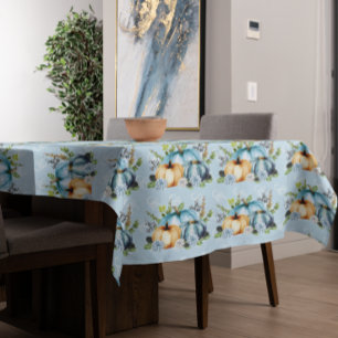 ビューティフルブルーパンプキンオータムウォーター秋 テーブルクロス