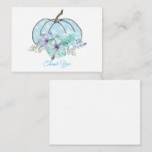 ビューティフルブルーパンプキンサンキューカード ノートカード (正面/裏面)