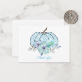 ビューティフルブルーパンプキンサンキューカード ノートカード (正面/裏面インサイチュ)