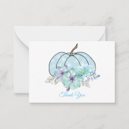 ビューティフルブルーパンプキンサンキューカード ノートカード
