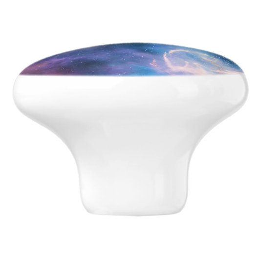 ビューティフルブルーパープル宇宙スター銀河系宇宙 セラミックノブ (側面)