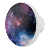 ビューティフルブルーパープル宇宙スター銀河系宇宙 セラミックノブ (右)