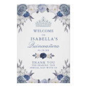 ビューティフルブルーフローラキンセアニェラウェルカムサイン ポスター (正面)