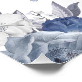 ビューティフルブルーフローラキンセアニェラウェルカムサイン ポスター (コーナー)