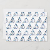 ビューティフルブルーフローラドレスブライダルシャワー 招待状 (裏面)