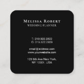 ビューティフルブルーフローラマンダラマーブルモノグラムの スクエア名刺 (裏面)