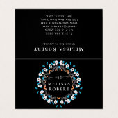 ビューティフルブルーフローラマンダラマーブルモノグラムの 名刺 (外部フラット)