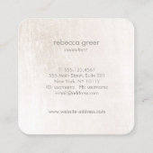 ビューティフルブルーフローラロータスマンダラホワイトマーブル スクエア名刺 (裏面)