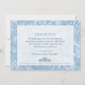 ビューティフルブルーフローラ悔やみや弔慰サンキューカード 招待状 (裏面)