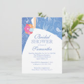 ビューティフルブルーブライモダンドブライダルシャワー 招待状 (スタンド正面)