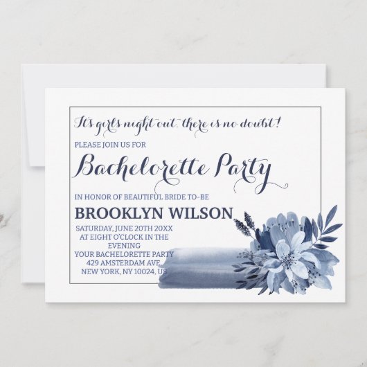 ビューティフルブルーブーケバチェロレッテ 招待状 (正面)