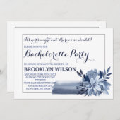 ビューティフルブルーブーケバチェロレッテ 招待状 (正面/裏面)