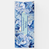 ビューティフルブループオーニーハッピーバースデー 横断幕 (縦)