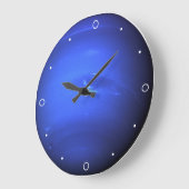 ビューティフルブループラネットネプチューン太陽の宇宙魚座 ラージ壁時計 (傾斜)