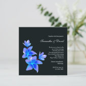 ビューティフルブループルメリア結婚式招待状 招待状 (スタンド正面)