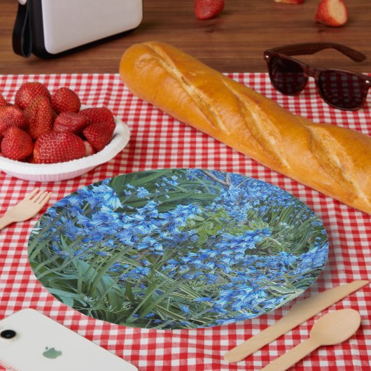 ビューティフルブルーベルガーデンフローラ ペーパープレート (ピクニック)