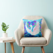 ビューティフルブルーホワイトスワンファンタジー クッション (椅子)