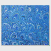 ビューティフルブルーラッピング紙 ラッピングペーパー (フラット)