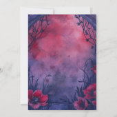 ビューティフルブルーレッドアーチハローウィンパーティ 招待状 (裏面)