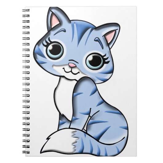 ビューティフルブルー子猫 ノートブック (正面)