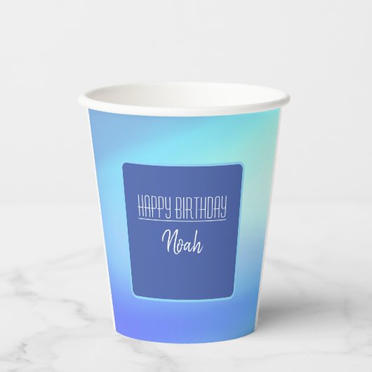 ビューティフルブルー紙カップ 紙コップ (正面)