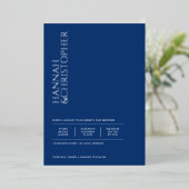 ビューティフルブルー結婚ズ 箔招待状 (立ち正面)