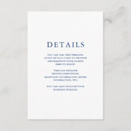 ビューティフルブルー結婚フローラズゲスト詳細 エンクロージャーカード