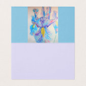 ビューティフルブルー絵画アイリスのラブ誕生日カード (内部フラット)