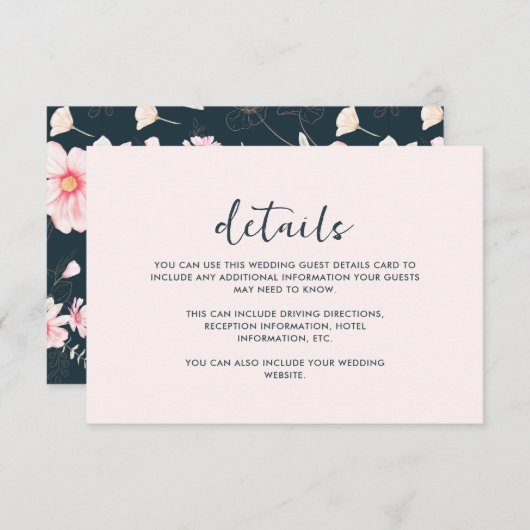 ビューティフルブルー赤面結婚フローラズゲスト詳細 (正面/裏面)