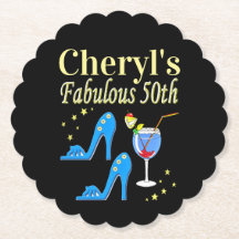 ビューティフルブルー50番目の誕生日デザイン