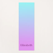 ビューティフルブルー&ラベンダーグラデーション ヨガマット (正面)