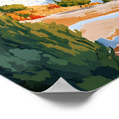 ビューティフルプレイスパムケレターキーアートトラベル ポスター (角)